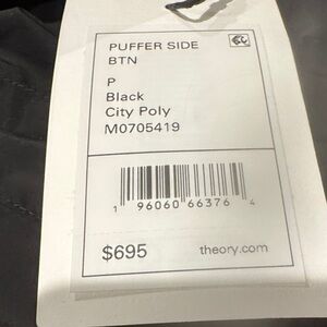 Theory Black Puffer Jacket